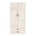 LIFETIME Kidsrooms Whitewash Wardrobe with shelves, clothes rail and drawers, 100 cm