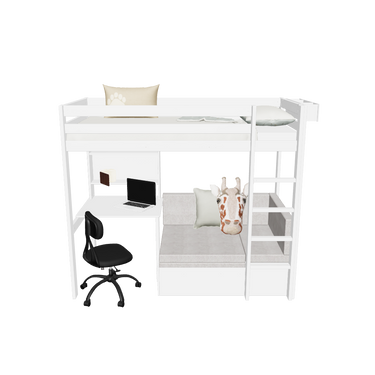 LIFETIME Kidsrooms High Sleeper Bed 177 cm Study & Relax - Elements