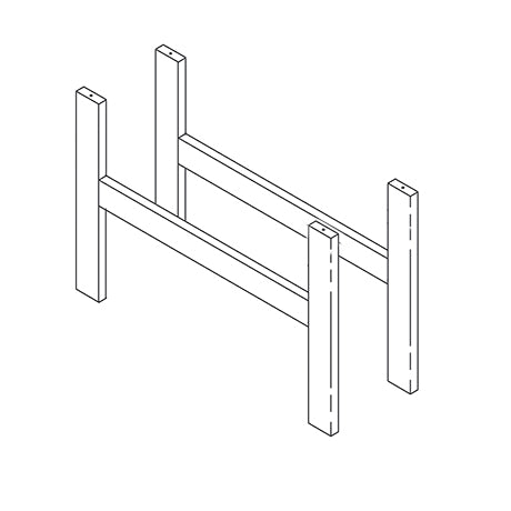 Frame for semi high beds