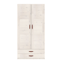 Afbeelding in Gallery-weergave laden, Kledingkast met 2 deuren, 2 laden en tussenwand - 100 cm
