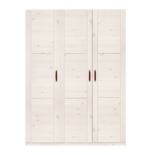 Charger l&#39;image dans la galerie, Armoire avec 3 portes, étagères et penderie, 150 cm

