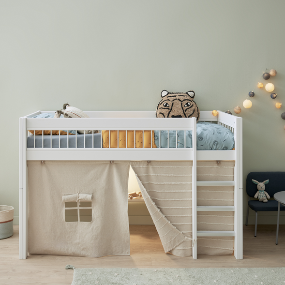 Semi high bed with straight ladder - Breeze