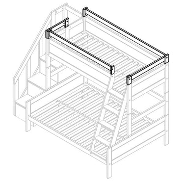 LIFETIME Kidsrooms Bed accessory White Safety Guard with front and side opening for Family Bed