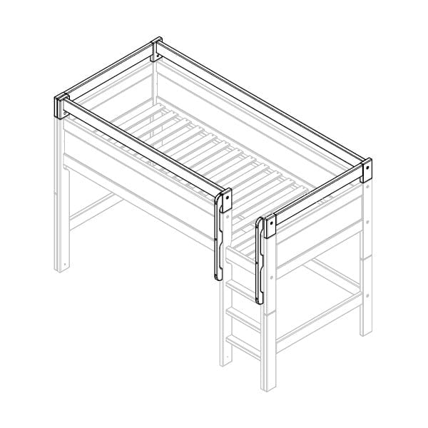 LIFETIME Kidsrooms Bed accessory White Safety Guard with front opening for straight ladder