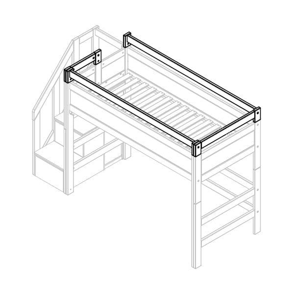 LIFETIME Kidsrooms Bed accessory White Safety Guard with side opening