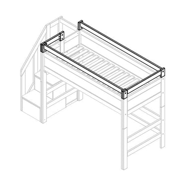 LIFETIME Kidsrooms Bed accessory White Safety Guard with side opening