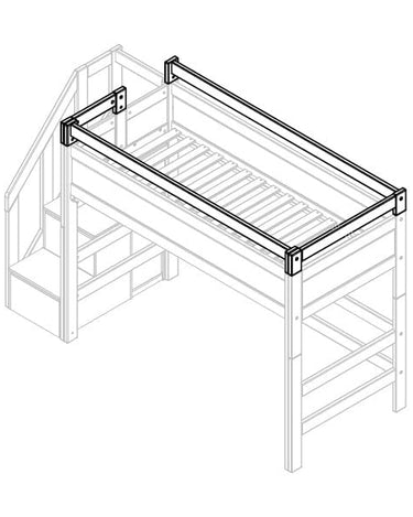 LIFETIME Kidsrooms Bed accessory White Safety Guard with side opening