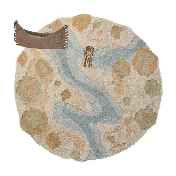 LIFETIME Kidsrooms Rug Round tufted rug - Canoe Adventure